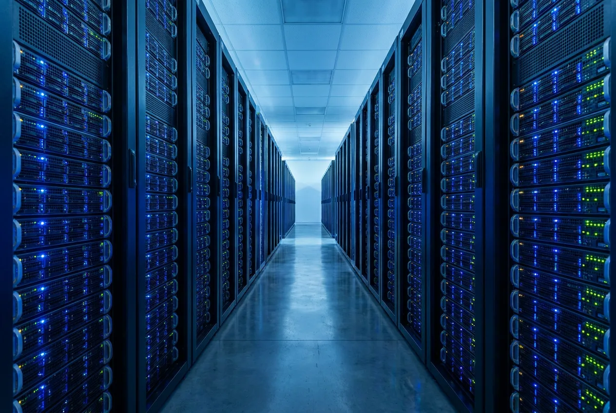 Enterprise mainframe computers in a data center